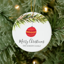 Waterverf Vrolijke kerstboom Vrolijk en helder