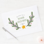 Waterverf Vrolijke Kerstmis Sticker (Envelop)