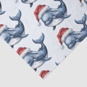Waterverf vrolijke kerstwalvistekening tissuepapier (Detail)