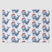 Waterverf vrolijke kerstwalvistekening tissuepapier (Voorkant)