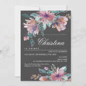 Waterverf Vrouw Invite, hand geschilderd Floral Bo Kaart (Voorkant)
