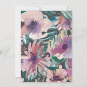 Waterverf Vrouw Invite, hand geschilderd Floral Bo Kaart (Achterkant)