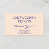 Waterverf vrouw visitekaartjes door Lorita Cohen (Achterkant)