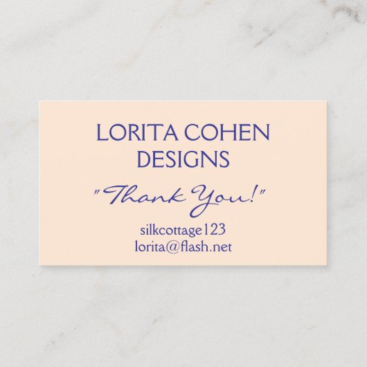 Waterverf vrouw visitekaartjes door Lorita Cohen (Achterkant)