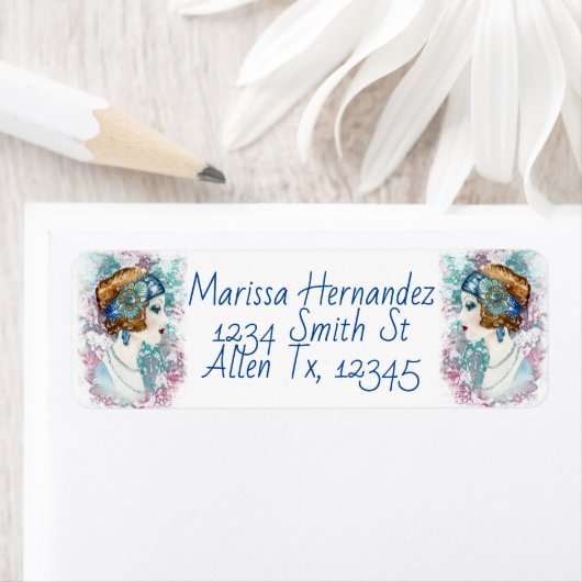 Waterverf  vrouwen etiket (Insitu)