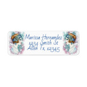 Waterverf  vrouwen etiket (Voorkant)