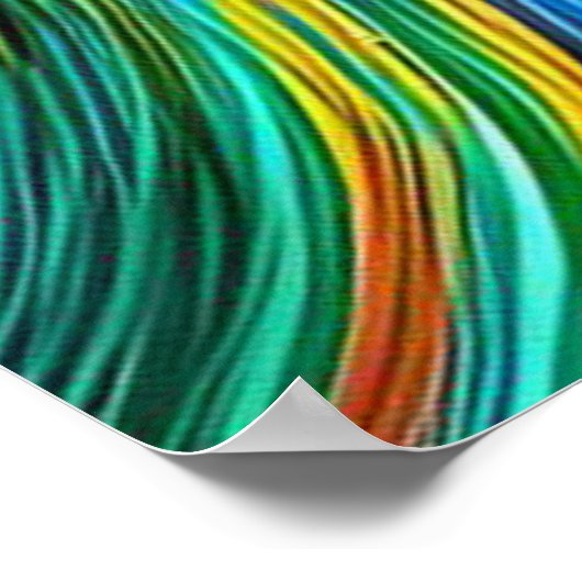 Waterverf vrouwenportret, Abstracte kunstdruk Poster (Hoek)