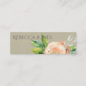 WATERVERF VROUWER GROENE FOLIAGE ADRES MINI VISITEKAARTJE (Voorkant)