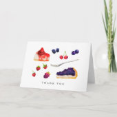 Waterverf Vruchten en Cakes Dank u Bedankkaart (Voorkant)
