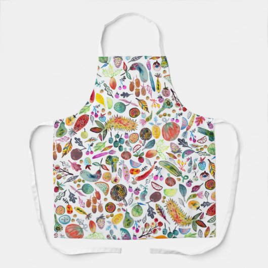 Waterverf vruchten en rivieren unieke gezonde kaas schort (Voorkant)