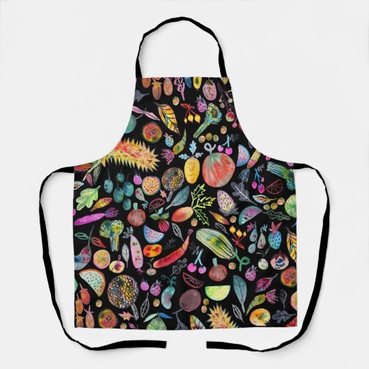 Waterverf vruchten en rivieren unieke gezonde kaas schort (Voorkant)