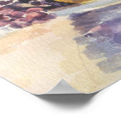 Waterverf, vruchten in een kom op het raam poster (Hoek)