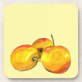 Waterverf vruchten met gele peren bier onderzetter (Voorkant)
