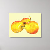 Waterverf vruchten met gele peren canvas afdruk (Voorkant)