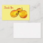 Waterverf vruchten met gele peren notitiekaartje (Voorkant / Achterkant)