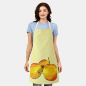 Waterverf vruchten met gele peren schort (Gedragen)