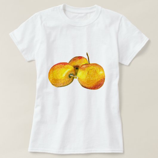 Waterverf vruchten met gele peren t-shirt (Design voorkant)