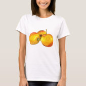 Waterverf vruchten met gele peren t-shirt (Voorkant)