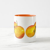 Waterverf vruchten met gele peren tweekleurige koffiemok (Center)