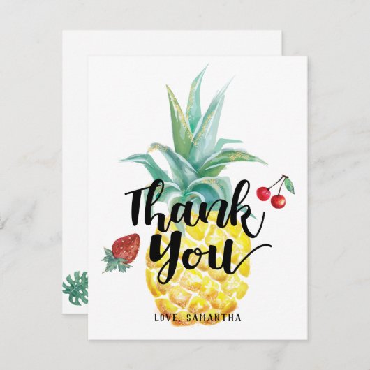 Waterverf Vruchten Vat Hartelijk dank (Voorkant / Achterkant)