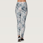 Waterverf vun elephant Family Cute Animal Art Leggings (Achterkant)