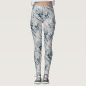Waterverf vun elephant Family Cute Animal Art Leggings (Voorkant)