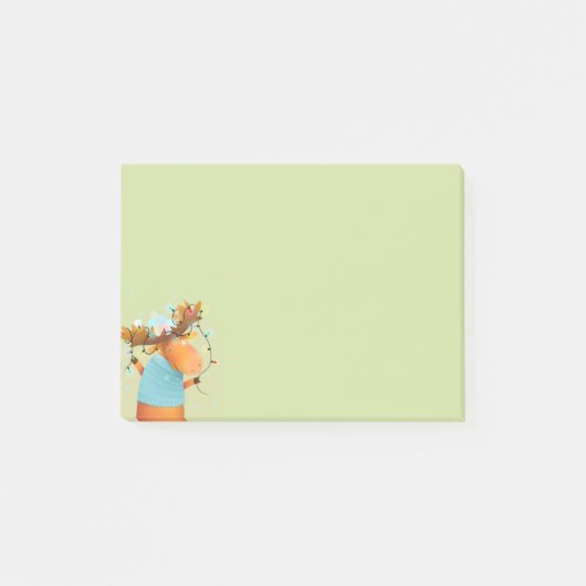 Waterverf Vun Moose kerstboomverlichting Post-it® Notes (Voorkant)