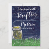 Waterverf vuurt zwevende lichten buitenshuis kaart (Voorkant)