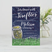 Waterverf vuurt zwevende lichten buitenshuis kaart (Staand voorkant)