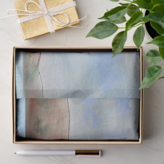 Waterverf vuurtoren 20x30-decoupage tissuepapier (Geschenk)