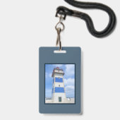 Waterverf vuurtoren badge (Voorzijde met lanyard)