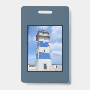 Waterverf vuurtoren badge