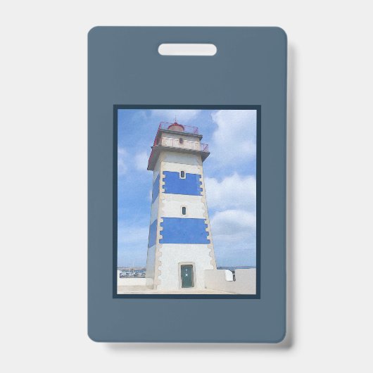 Waterverf vuurtoren badge (Voorzijde)