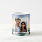 Waterverf Vuurtoren Bruiloft Foto Mok (Center)