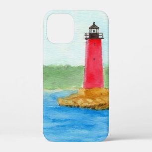 Waterverf vuurtoren Case-Mate iPhone case