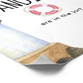 Waterverf vuurtoren - Hoeveel snoepjes Poster (Hoek)