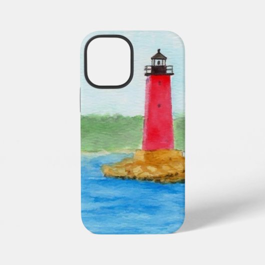 Waterverf Vuurtoren iPhone Hoesje (Achterkant)