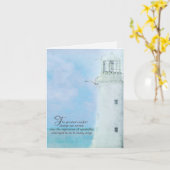 Waterverf vuurtoren kaart (Gele Bloem)