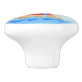 Waterverf vuurtoren knop (Zijkant)