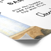 Waterverf Vuurtoren - Moeder-Osa Bar Poster (Hoek)