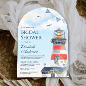 Waterverf Vuurtoren Nautische Boog Vrijgezellenfee Kaart