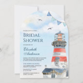 Waterverf Vuurtoren Nautische Boog Vrijgezellenfee Kaart (Voorkant)