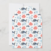 Waterverf Vuurtoren Nautische Marine Baby shower Kaart (Achterkant)