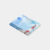 Waterverf vuurtoren scène kunststocking stuffer post-it® notes (Schuin)