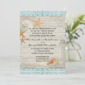 Waterverf vuurtoren, strand bruiloft kaart (Staand voorkant)