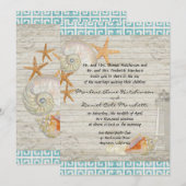 Waterverf vuurtoren, strand bruiloft kaart (Voorkant / Achterkant)