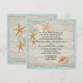 Waterverf vuurtoren, strand bruiloft kaart (Voorkant / Achterkant)