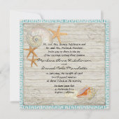 Waterverf vuurtoren, strand bruiloft kaart (Voorkant)