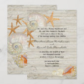 Waterverf vuurtoren, strand bruiloft kaart (Voorkant / Achterkant)