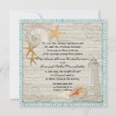 Waterverf vuurtoren, strand bruiloft kaart (Voorkant)